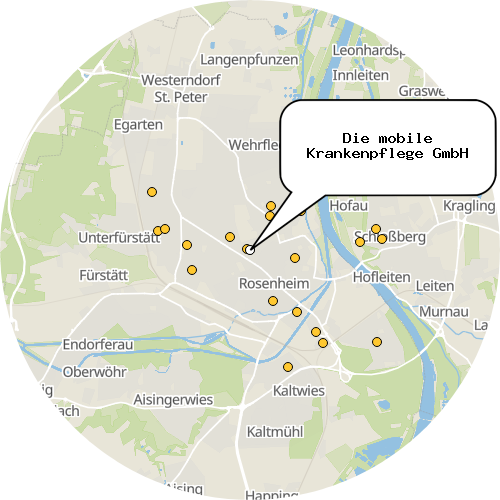 Kartenausschnitt für die Firma Die mobile Krankenpflege GmbH