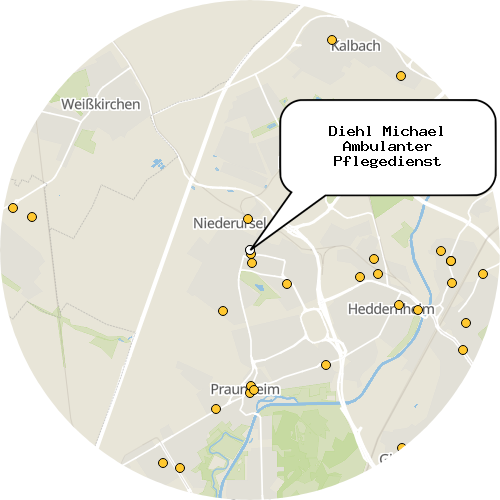 Kartenausschnitt für die Firma Diehl Michael Ambulanter Pflegedienst