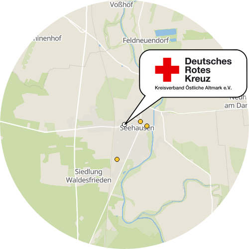 Kartenausschnitt für die Firma Deutsches Rotes Kreuz KV Östliche Altmark e.V. Sozialstation
