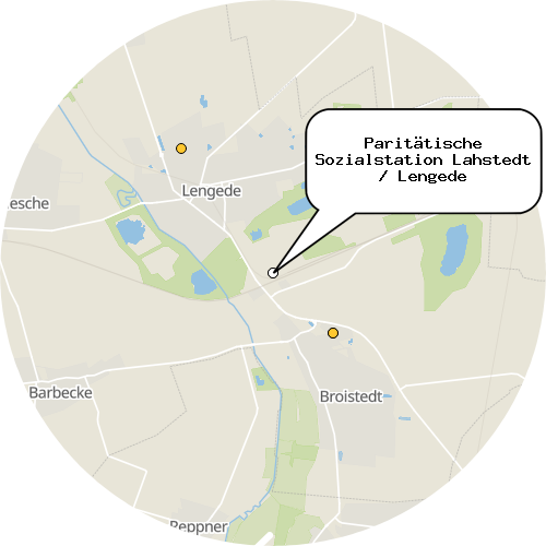 Kartenausschnitt für die Firma Paritätische Sozialstation Lahstedt / Lengede