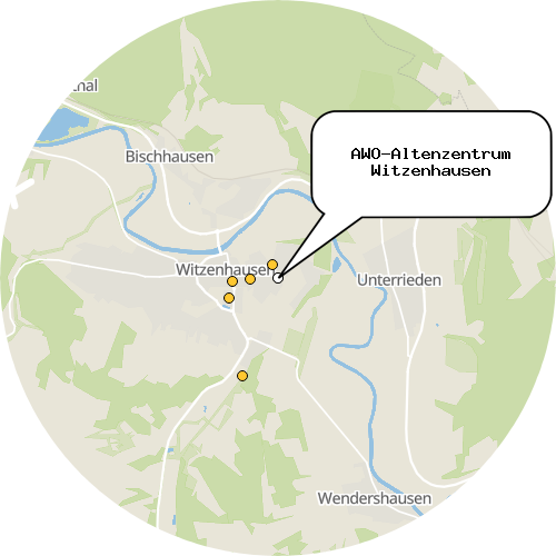 Kartenausschnitt für die Firma AWO-Altenzentrum Witzenhausen