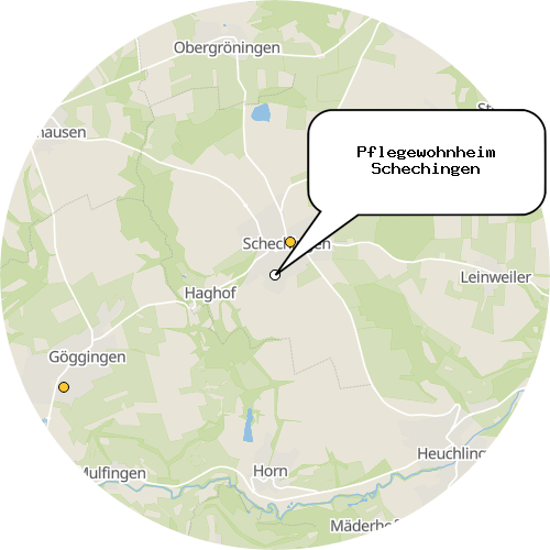 Kartenausschnitt für die Firma Pflegewohnheim Schechingen