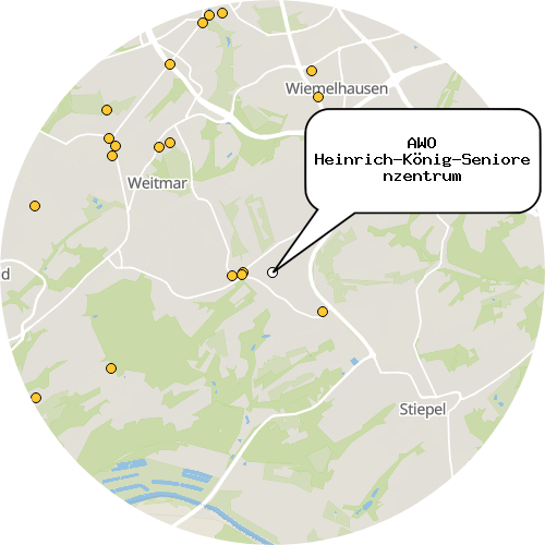 Kartenausschnitt für die Firma AWO Heinrich-König-Seniorenzentrum