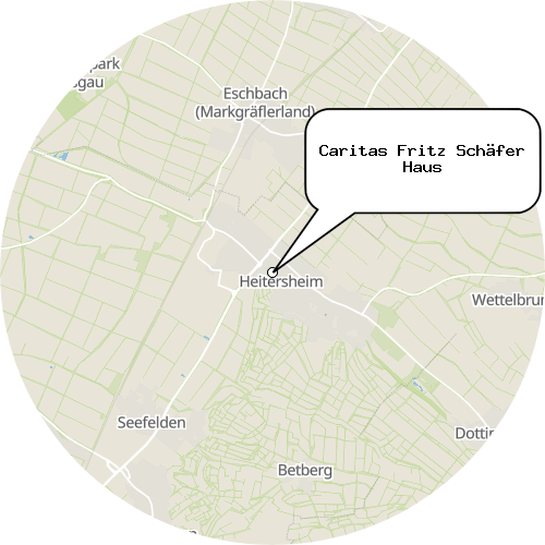 Kartenausschnitt für die Firma Caritas Fritz Schäfer Haus