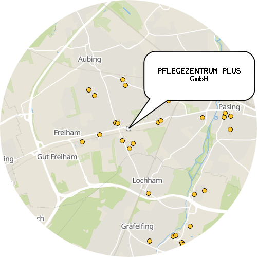 Kartenausschnitt für die Firma PFLEGEZENTRUM PLUS GmbH