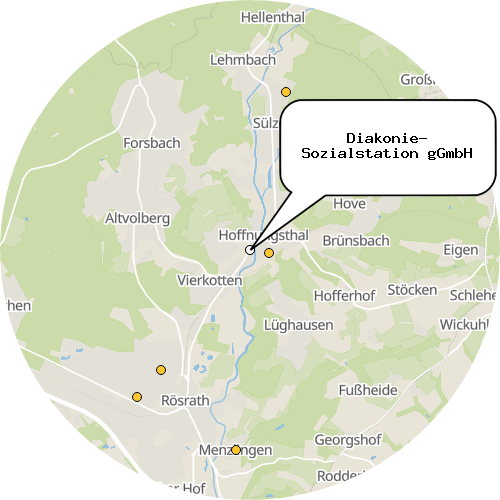 Kartenausschnitt für die Firma Diakonie- Sozialstation gGmbH