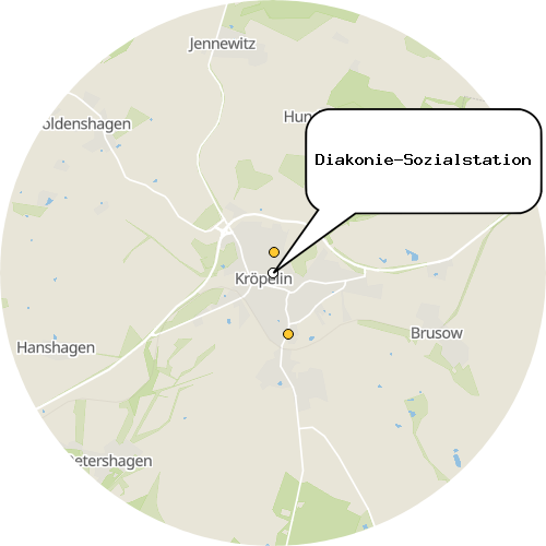 Kartenausschnitt für die Firma Diakonie-Sozialstation