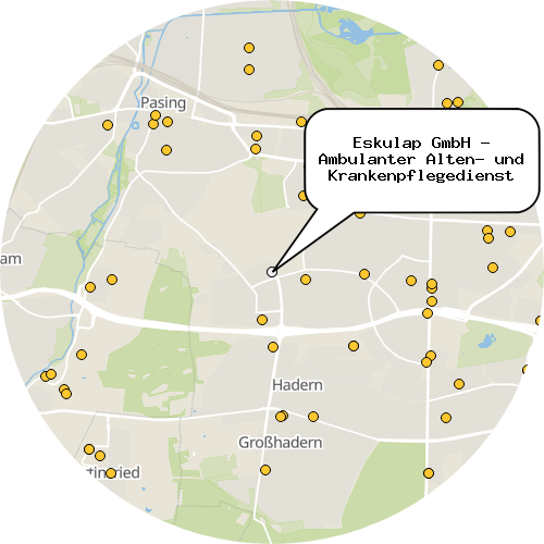 Kartenausschnitt für die Firma Eskulap GmbH - Ambulanter Alten- und Krankenpflegedienst