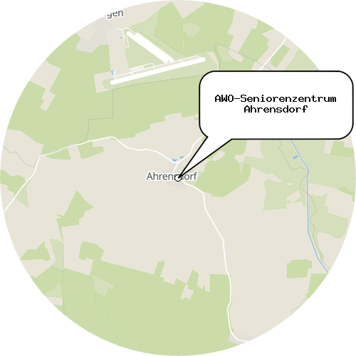 Kartenausschnitt für die Firma AWO-Seniorenzentrum Ahrensdorf