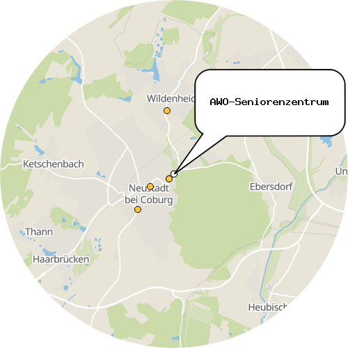 Kartenausschnitt für die Firma AWO-Seniorenzentrum