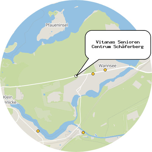 Kartenausschnitt für die Firma Vitanas Senioren Centrum Schäferberg