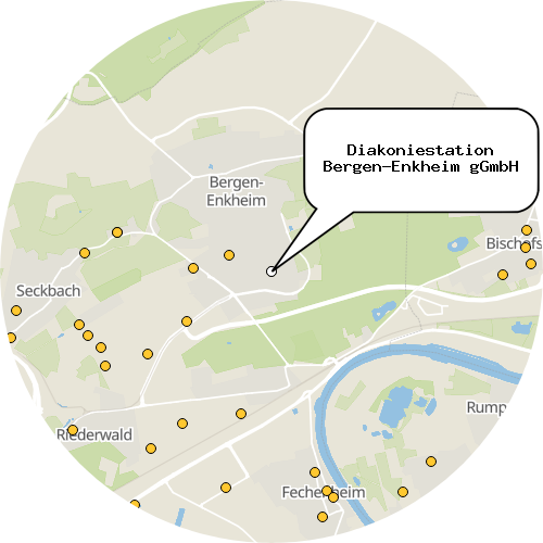 Kartenausschnitt für die Firma Diakoniestation Bergen-Enkheim gGmbH