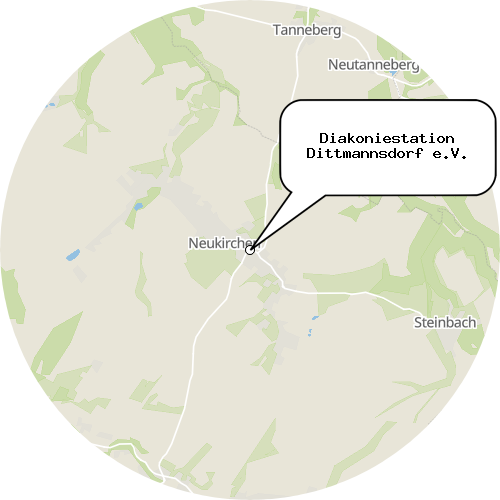 Kartenausschnitt für die Firma Diakoniestation Dittmannsdorf e.V.