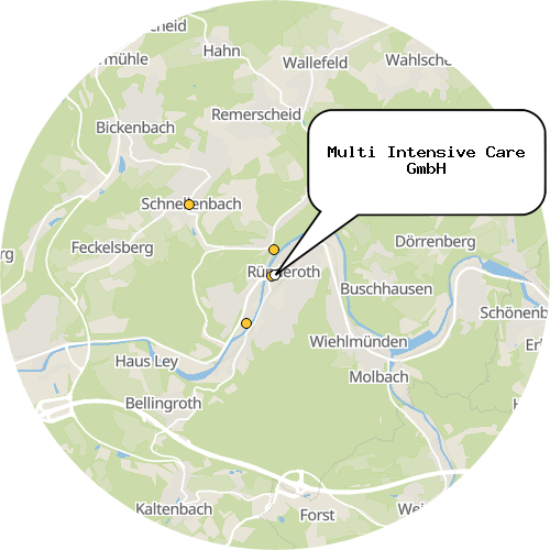 Kartenausschnitt für die Firma Multi Intensive Care GmbH