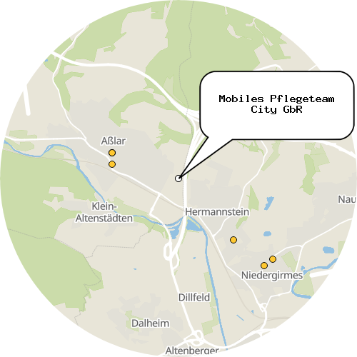 Kartenausschnitt für die Firma Mobiles Pflegeteam City GbR