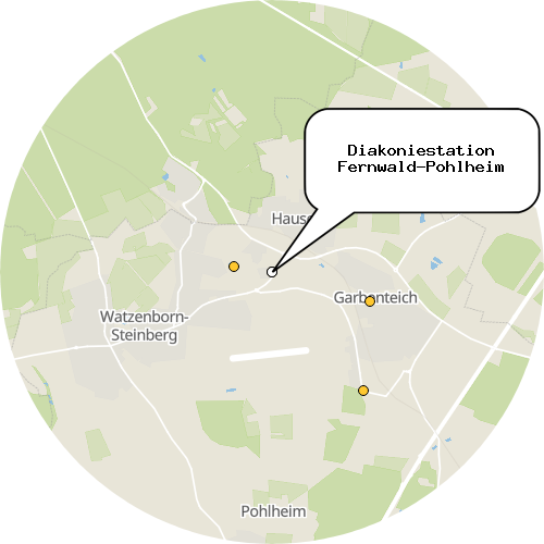 Kartenausschnitt für die Firma Diakoniestation Fernwald-Pohlheim