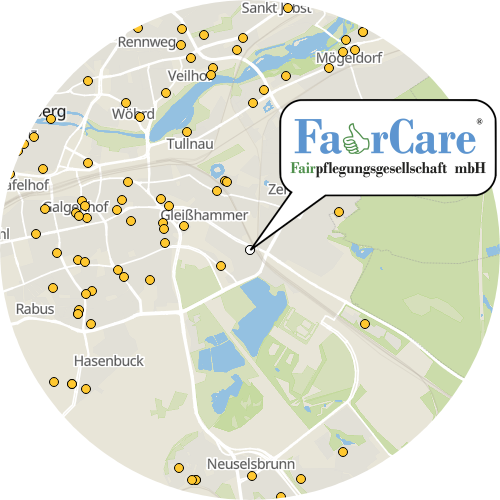 Kartenausschnitt für die Firma FairCare Fairpflegungsgesellschaft mbH