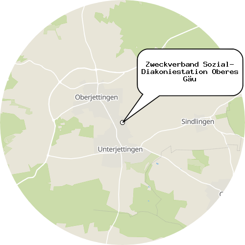 Kartenausschnitt für die Firma Zweckverband Sozial- Diakoniestation Oberes Gäu