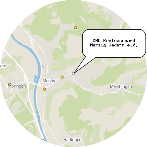 Kartenausschnitt für die Firma DRK Kreisverband Merzig-Wadern e.V.