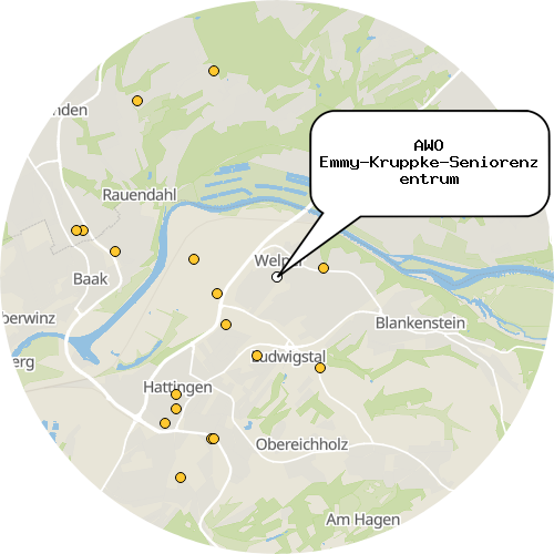 Kartenausschnitt für die Firma AWO Emmy-Kruppke-Seniorenzentrum