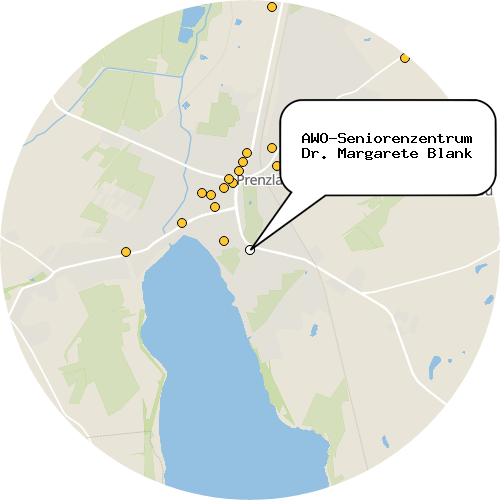 Kartenausschnitt für die Firma AWO-Seniorenzentrum Dr. Margarete Blank