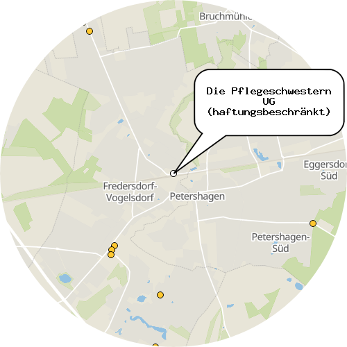 Kartenausschnitt für die Firma Die Pflegeschwestern UG (haftungsbeschränkt)