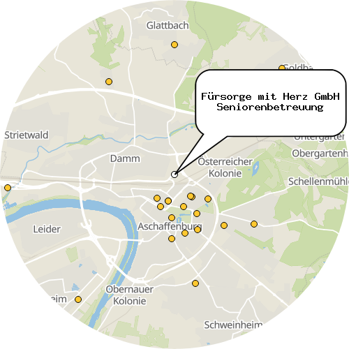 Kartenausschnitt für die Firma Fürsorge mit Herz GmbH Seniorenbetreuung