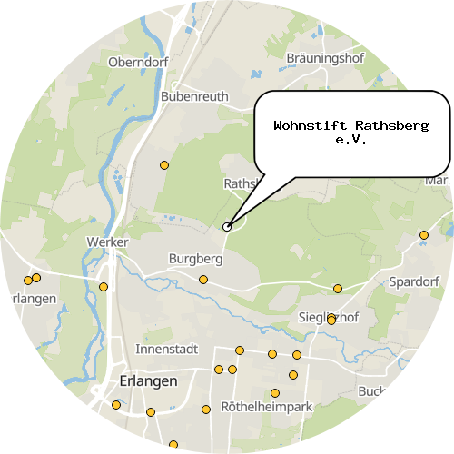 Kartenausschnitt für die Firma Wohnstift Rathsberg e.V.
