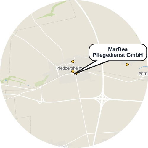 Kartenausschnitt für die Firma MarBea Pflegedienst GmbH