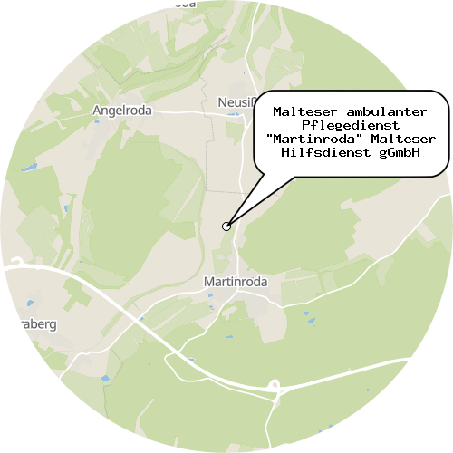 Kartenausschnitt für die Firma Malteser ambulanter Pflegedienst "Martinroda" Malteser Hilfsdienst gGmbH