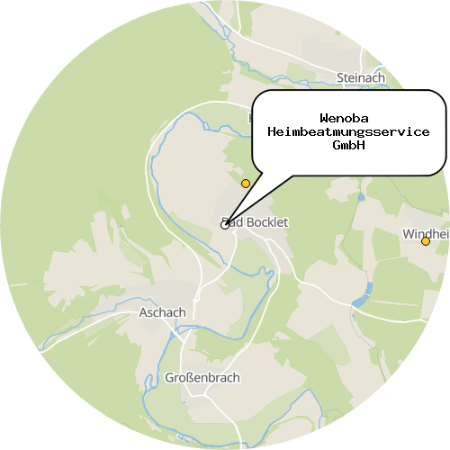 Kartenausschnitt für die Firma Wenoba  Heimbeatmungsservice GmbH