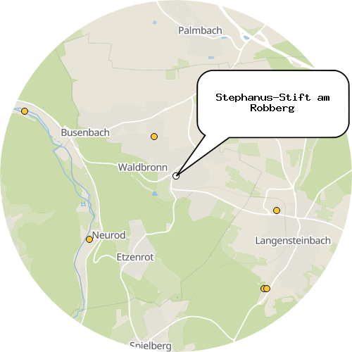 Kartenausschnitt für die Firma Stephanus-Stift am Robberg