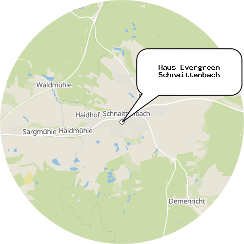Kartenausschnitt für die Firma Haus Evergreen Schnaittenbach
