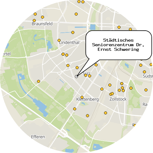 Kartenausschnitt für die Firma Städtisches Seniorenzentrum Dr. Ernst Schwering