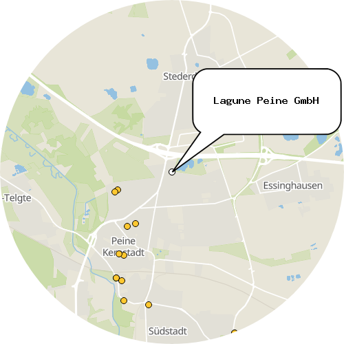 Kartenausschnitt für die Firma Lagune Peine GmbH