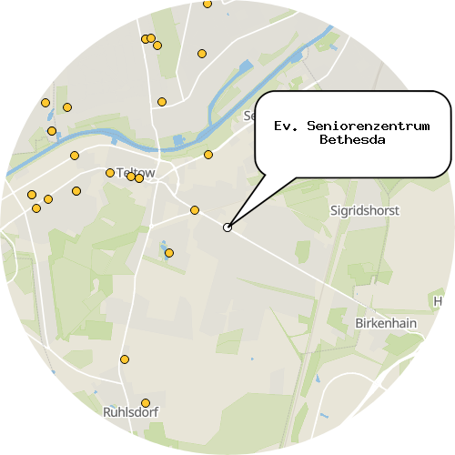 Kartenausschnitt für die Firma Ev. Seniorenzentrum Bethesda