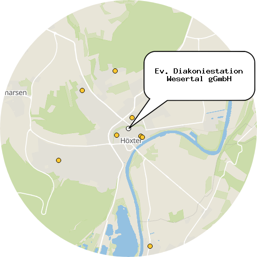 Kartenausschnitt für die Firma Ev. Diakoniestation Wesertal gGmbH