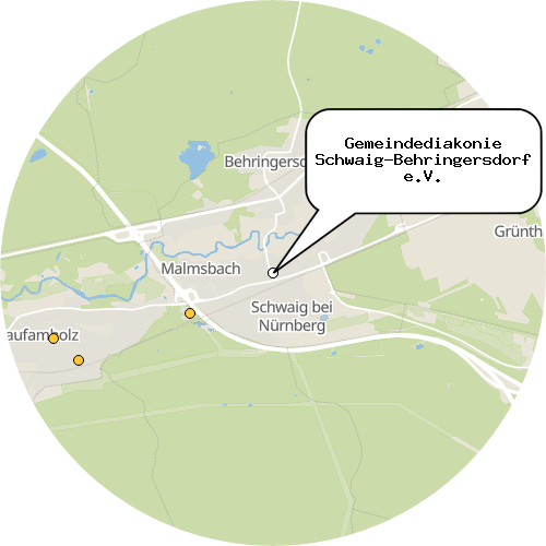 Kartenausschnitt für die Firma Gemeindediakonie Schwaig-Behringersdorf e.V.