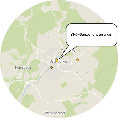 Kartenausschnitt für die Firma AWO-Seniorenzentrum