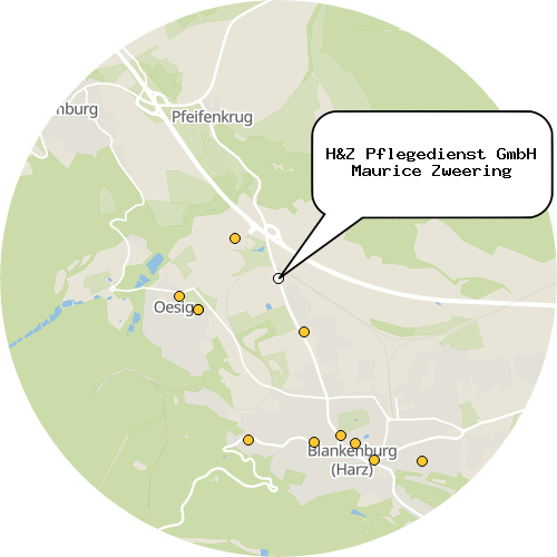 Kartenausschnitt für die Firma H&Z Pflegedienst GmbH Maurice Zweering