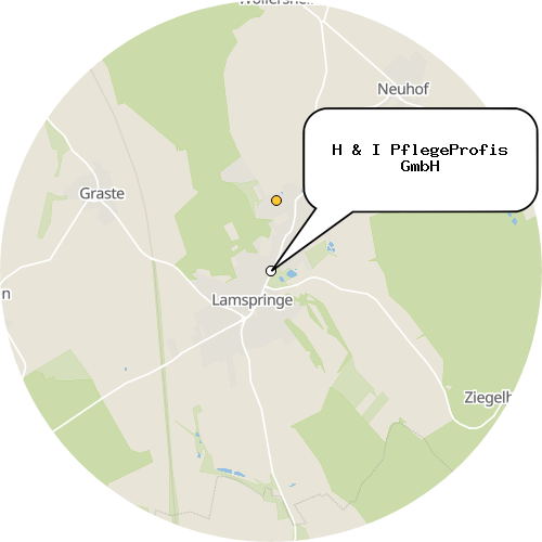 Kartenausschnitt für die Firma H & I PflegeProfis GmbH