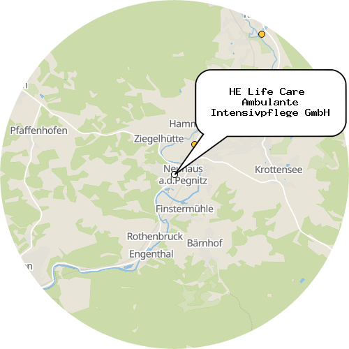 Kartenausschnitt für die Firma HE Life Care  Ambulante Intensivpflege GmbH