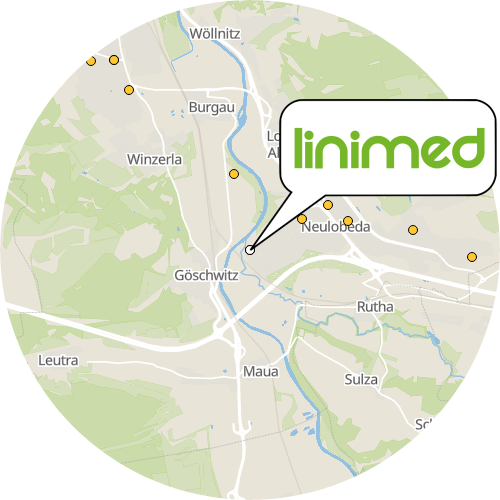 Kartenausschnitt für die Firma Linimed GmbH
