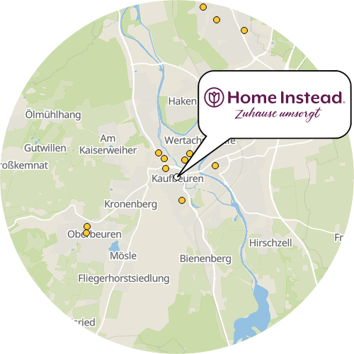 Kartenausschnitt für die Firma Home Instead - HISB Betreuungsdienst Herrmann GmbH