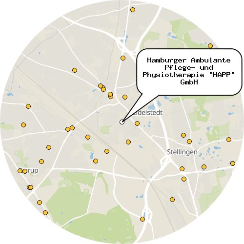 Kartenausschnitt für die Firma Hamburger Ambulante Pflege- und Physiotherapie "HAPP" GmbH