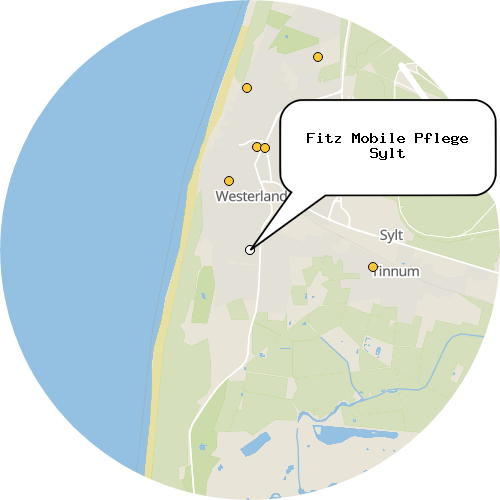 Kartenausschnitt für die Firma Fitz Mobile Pflege Sylt