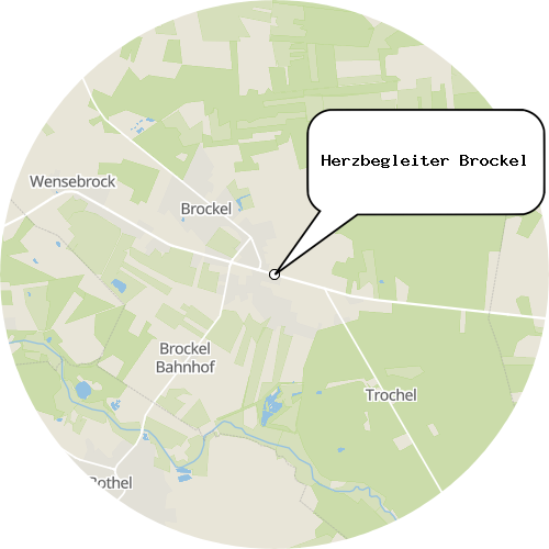 Kartenausschnitt für die Firma Herzbegleiter Brockel