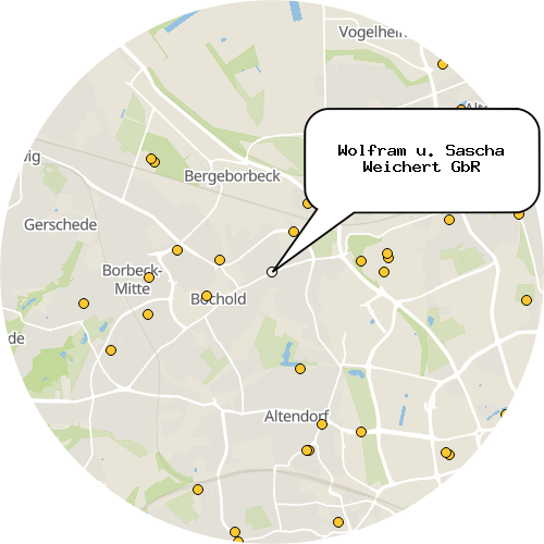 Kartenausschnitt für die Firma Wolfram u. Sascha Weichert GbR