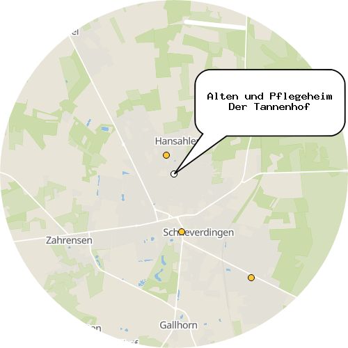 Kartenausschnitt für die Firma Alten und Pflegeheim Der Tannenhof