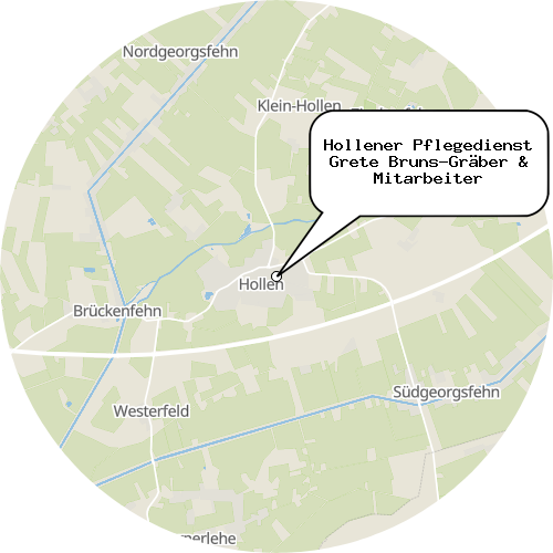Kartenausschnitt für die Firma Hollener Pflegedienst Grete Bruns-Gräber & Mitarbeiter